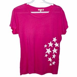 Sundry pink t-shirt with scattered white stars size S